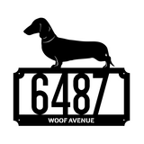 Dachsund Personalised Address Monogram