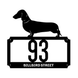 Dachsund Personalised Address Monogram