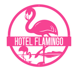 Flamingo Wall Art Personalised Monogram