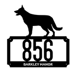 German Shepherd Address Personalised Monogram