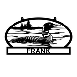 Outdoor Sign with Duck Personalised Monogram