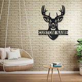 Deer Stag Head Personalised Monogram