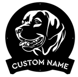 Labrador Dog Wall Art - Personalised Monogram