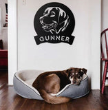 Labrador Dog Wall Art - Personalised Monogram