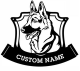 German Shepherd Wall Art - Personalised Monogram