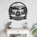 Campfire Sign Personalised Monogram