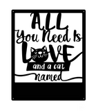 Love & Your Cat Name Personalised Monogram