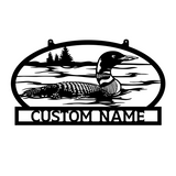 Outdoor Sign with Duck Personalised Monogram