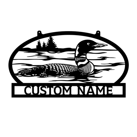 Outdoor Sign with Duck Personalised Monogram