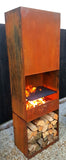 TASMAN Corten Steel Fireplace