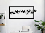 Flock of Birds Wall Art with Border