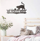 Cat Lovers Wall Art - Personalised Monogram