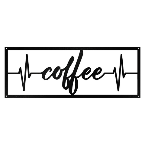 Coffee Heart Beat - Wall Art Sign