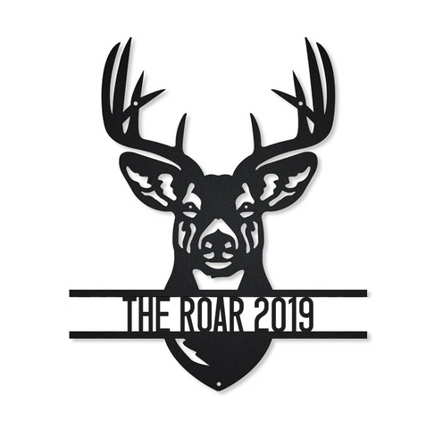 Deer Stag Head Personalised Monogram