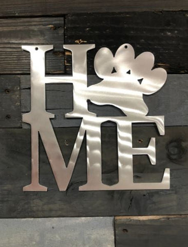 Home Sign with Dog Paw