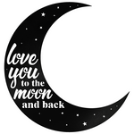 Love You To The Moon & Back Sign - Wall Art