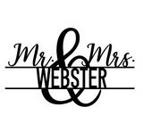 Mr & Mrs Wedding Text - Personalised Monogram