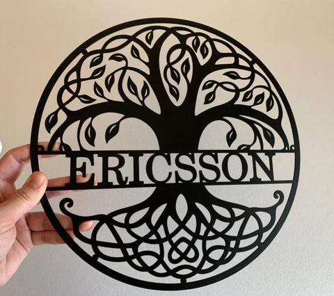 Tree of Life Wall Art - Personalised with Border