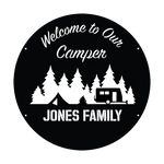 Welcome to Our Camper Personalised Monogram