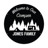 Welcome to Our Camper Personalised Monogram